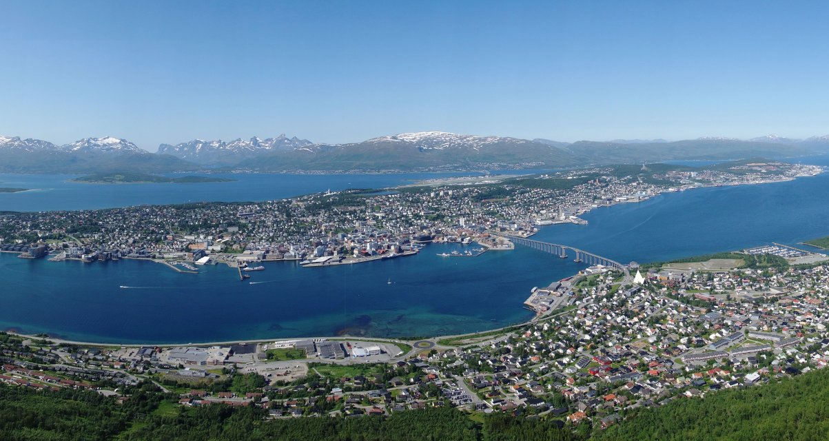 Panorama Tromsø utsikt fra Fjellheisen