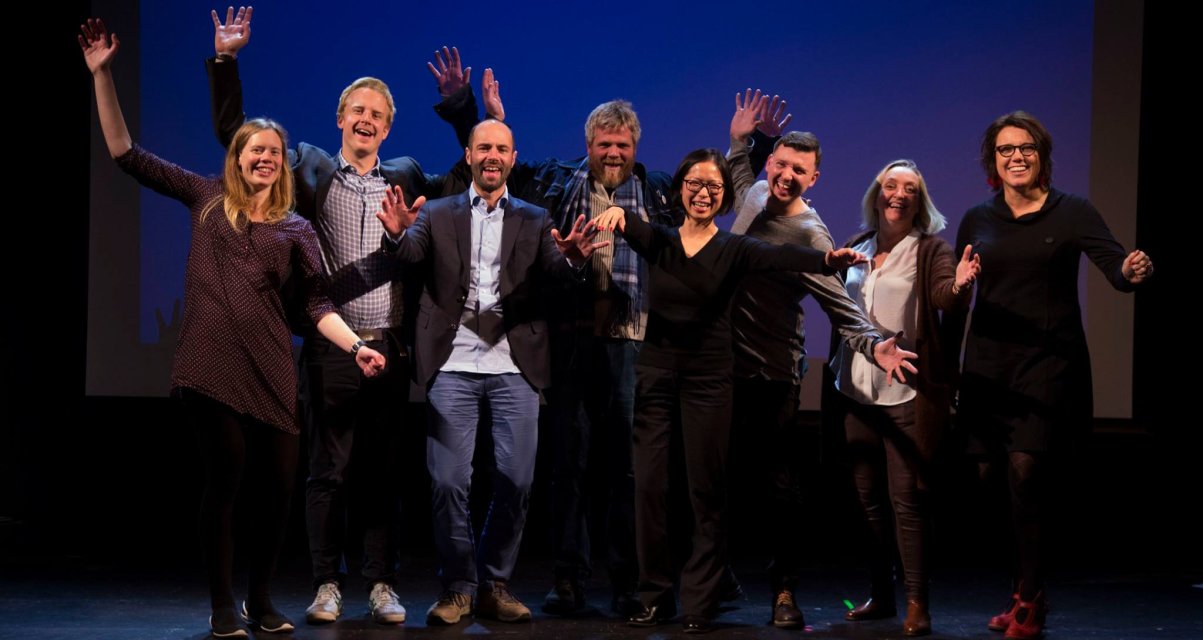 Foredragsholderne på PechaKucha-kveld i Bergen 26. oktober 2016