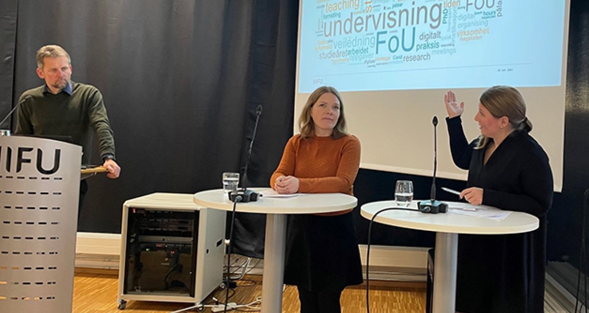 guro_nifu_tidsbruk2021-2.jpg Guro Lind under lanseringen av Nifus tidsbrukundersøkelse 2021