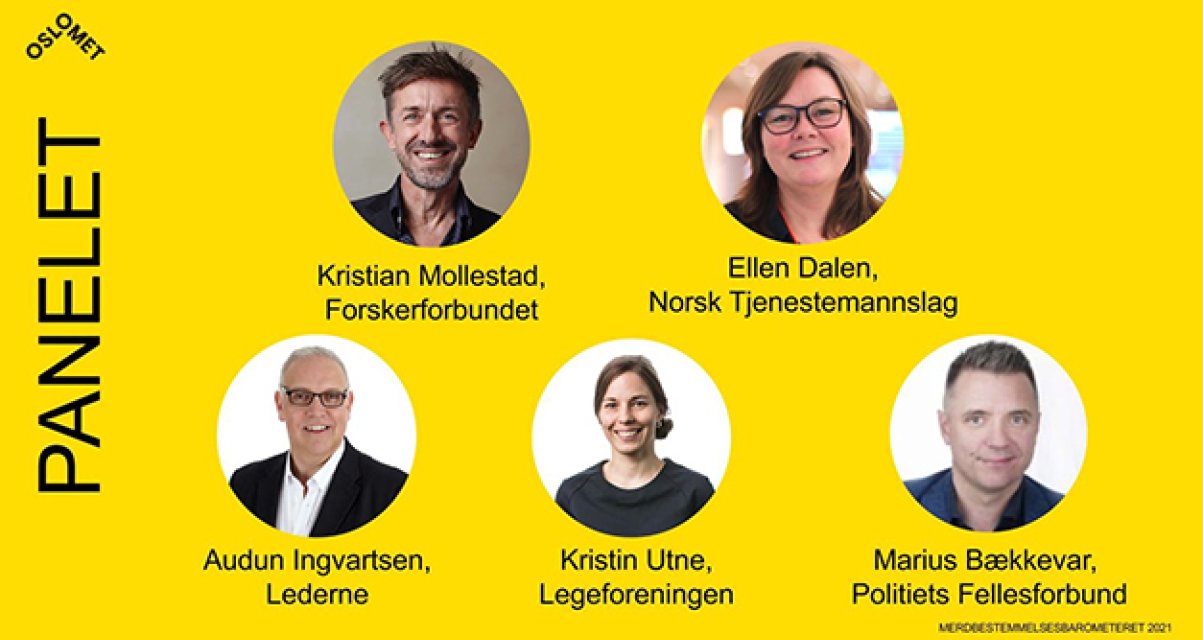 Kristian Mollestad, Ellen Dalen, Audun Ingvartsen, Kristin Utne, Marius Bækkevar, Medbestemmelsesbarometeret 2021